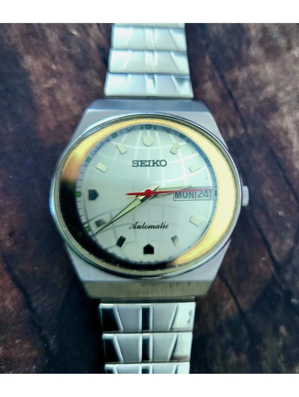 Rare Vintage Retro Seiko Geo Dial Date Mens Watch Exb Mod